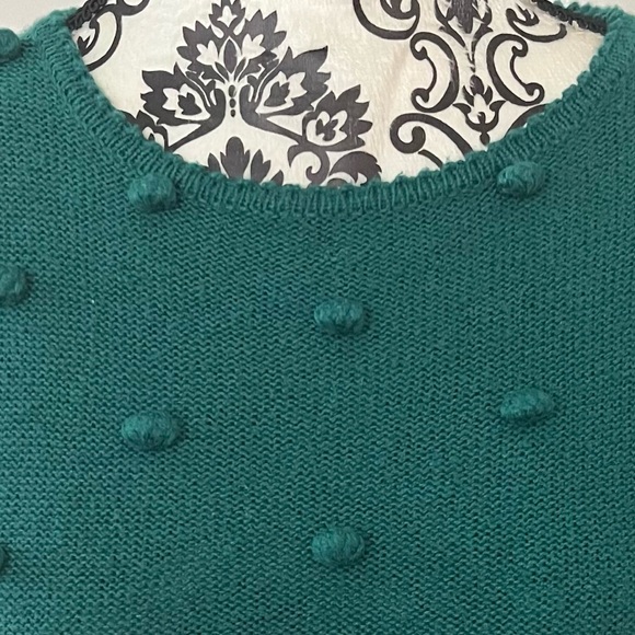 Lily Pulitzer Kippa Pom Pom Blouson Sleeve Sweater Green XS - Picture 4 of 7